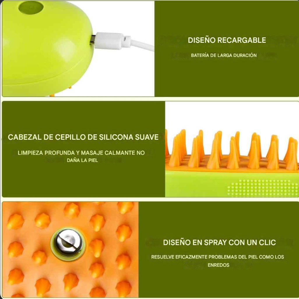 Cepillo  Vaporizador Mascotas quita pelos