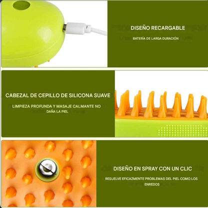Cepillo  Vaporizador Mascotas quita pelos